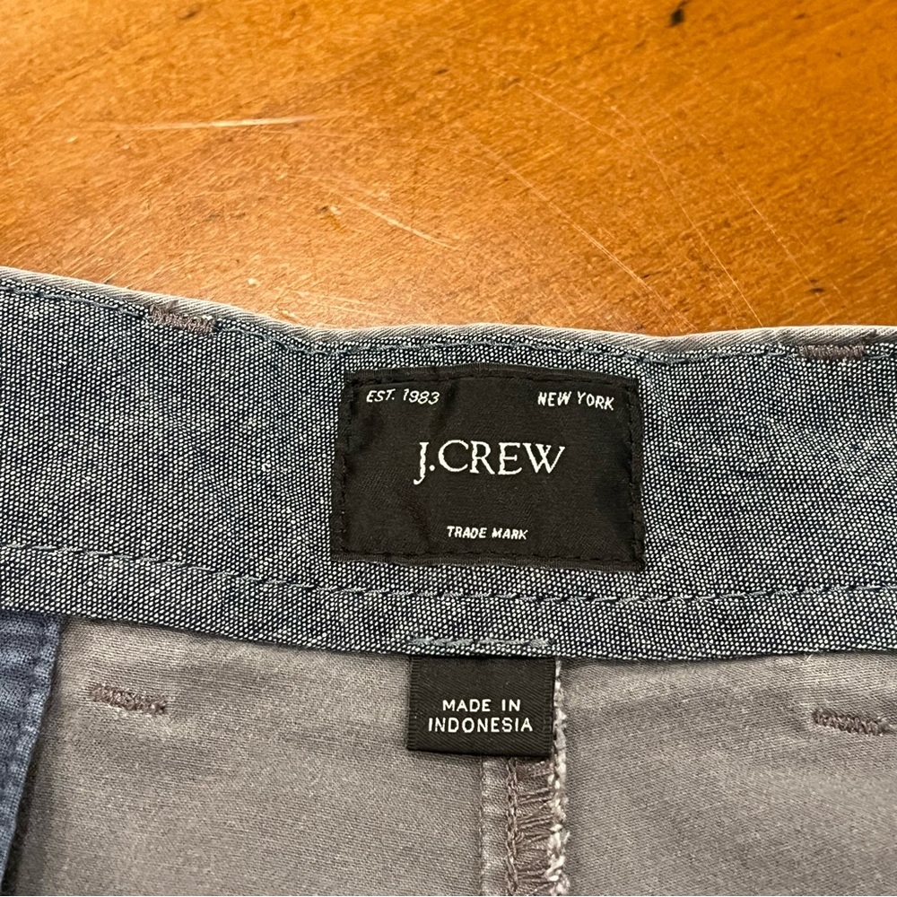 J.Crew Men’s 5” Stretch Cotton Flat Front Chino Shorts Gray 36 Cotton Preppy - Picture 10 of 16